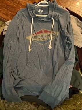 Blue Hoodie Pullover "Manitoulin Island Canada" - Teal